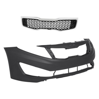 Replacement - 2-Piece (Front Bumper Cover, Grille) (Standard Line)