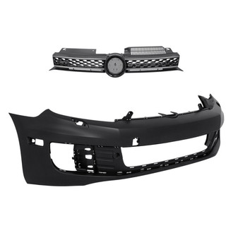 Replacement - 2-Piece (Front Bumper Cover, Grille)