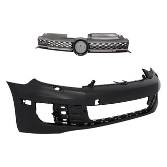 Replacement - 2-Piece (Front Bumper Cover, Grille) (Standard Line)