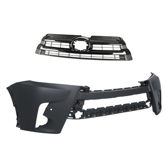 Replacement - 2-Piece (Front Bumper Cover, Grille) (CAPA Certified)