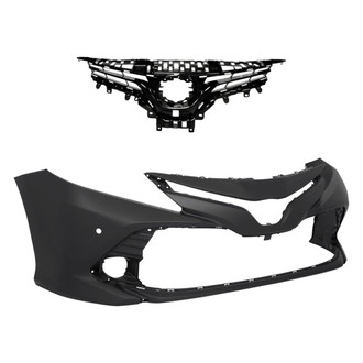 Replacement - 2-Piece (Front Bumper Cover, Grille) (CAPA Certified)