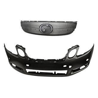 Replacement - 2-Piece (Front Bumper Cover, Grille)