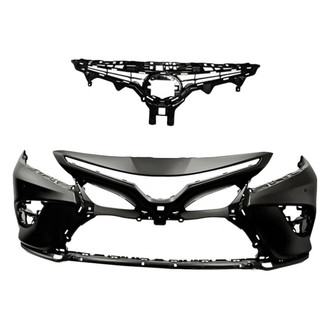 Replacement - 2-Piece (Front Bumper Cover, Grille) (CAPA Certified)