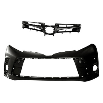 Replacement - 2-Piece (Front Bumper Cover, Grille) (CAPA Certified)