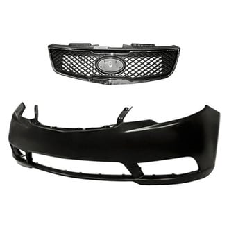 Replacement - 2-Piece (Front Bumper Cover, Grille)