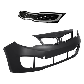 Replacement - 2-Piece (Front Bumper Cover, Grille) (Standard Line)