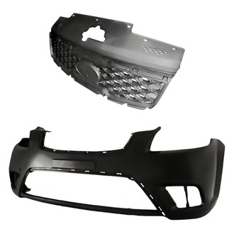 Replacement - 2-Piece (Front Bumper Cover, Grille) (Standard Line)