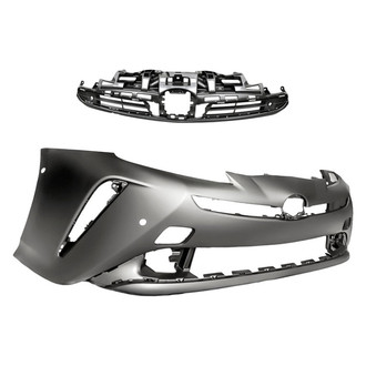 Replacement - 2-Piece (Front Bumper Cover, Grille) (CAPA Certified)