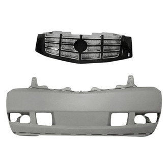 Replacement - 2-Piece (Front Bumper Cover, Grille) (Standard Line)