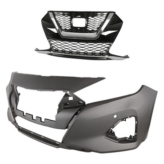 Replacement - 2-Piece (Front Bumper Cover, Grille) (Standard Line)
