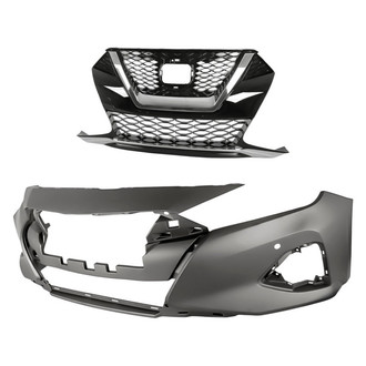Replacement - 2-Piece (Front Bumper Cover, Grille) (Standard Line)