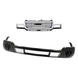 Replacement - 2-Piece (Front Bumper Cover, Grille)