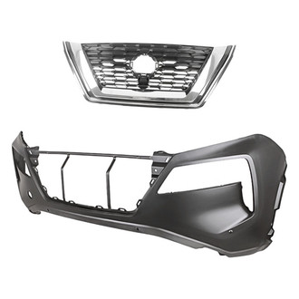 Replacement - 2-Piece (Front Bumper Cover, Grille) (Standard Line)