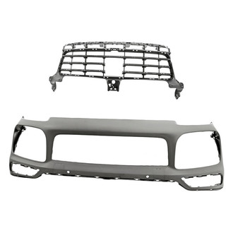 Replacement - 2-Piece (Front Bumper Cover, Grille) (Standard Line)