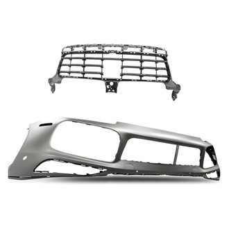 Replacement - 2-Piece (Front Bumper Cover, Grille) (Standard Line)
