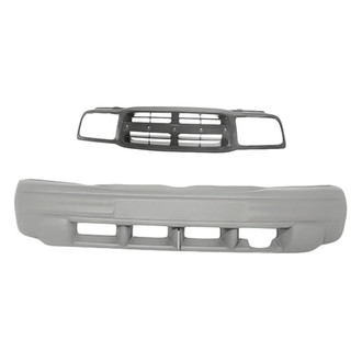 Replacement - 2-Piece (Front Bumper Cover, Grille) (Standard Line)