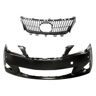 Replacement - 2-Piece (Front Bumper Cover, Grille) (Standard Line)