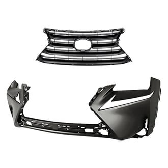 Replacement - 2-Piece (Front Bumper Cover, Grille) (CAPA Certified)