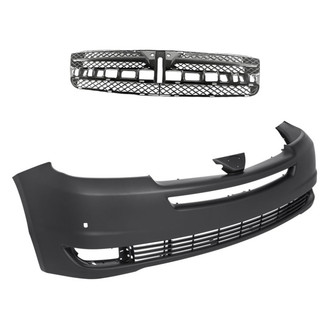 Replacement - 2-Piece (Front Bumper Cover, Grille) (CAPA Certified)