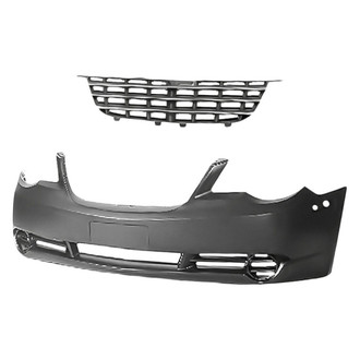 Replacement - 2-Piece (Front Bumper Cover, Grille)