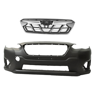 Replacement - 2-Piece (Front Bumper Cover, Grille) (Standard Line)