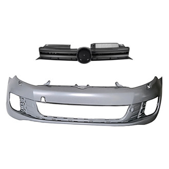 Replacement - 2-Piece (Front Bumper Cover, Grille) (Standard Line)