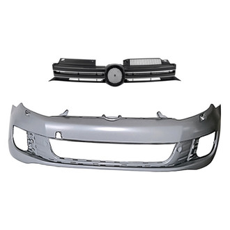 Replacement - 2-Piece (Front Bumper Cover, Grille) (Standard Line)