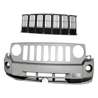 Replacement - 2-Piece (Front Bumper Cover, Grille) (Standard Line)