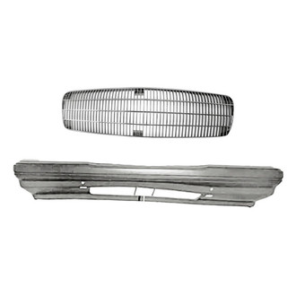 Replacement - 2-Piece (Front Bumper Cover, Grille) (Standard Line)