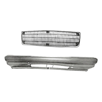 Replacement - 2-Piece (Front Bumper Cover, Grille) (Standard Line)