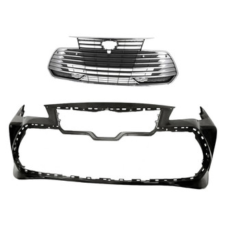 Replacement - 2-Piece (Front Bumper Cover, Grille) (Standard Line)