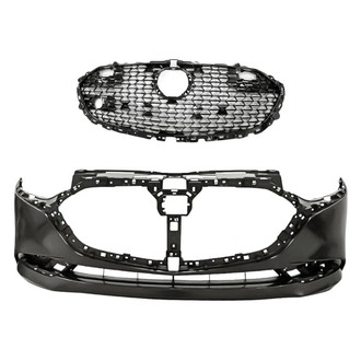 Replacement - 2-Piece (Front Bumper Cover, Grille) (CAPA Certified)