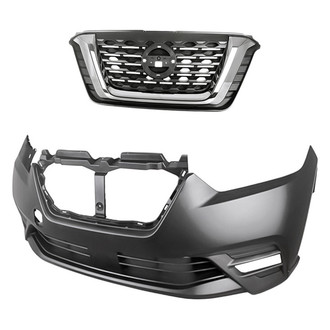 Replacement - 2-Piece (Front Bumper Cover, Grille) (CAPA Certified)