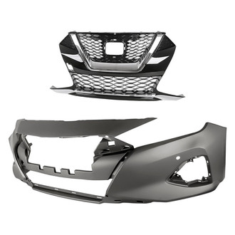 Replacement - 2-Piece (Front Bumper Cover, Grille) (CAPA Certified)
