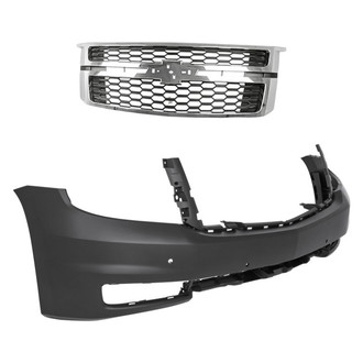 Replacement - 2-Piece (Front Bumper Cover, Grille) (CAPA Certified)