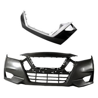 Replacement - 2-Piece (Front Bumper Cover, Grille) (CAPA Certified)