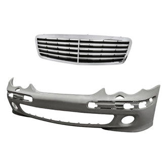Replacement - 2-Piece (Front Bumper Cover, Grille) (Standard Line)