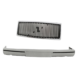 Replacement - 2-Piece (Front Bumper Cover, Grille) (Standard Line)