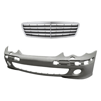 Replacement - 2-Piece (Front Bumper Cover, Grille) (Standard Line)