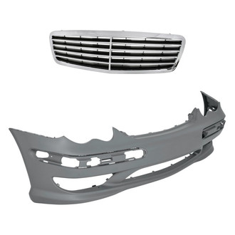 Replacement - 2-Piece (Front Bumper Cover, Grille) (Standard Line)