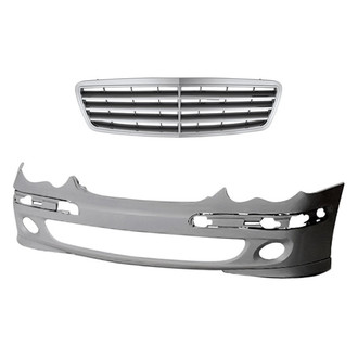 Replacement - 2-Piece (Front Bumper Cover, Grille) (Standard Line)