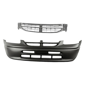 Replacement - 2-Piece (Front Bumper Cover, Grille)