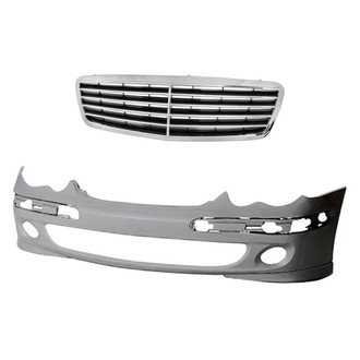 Replacement - 2-Piece (Front Bumper Cover, Grille) (Standard Line)