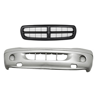 Replacement - 2-Piece (Front Bumper Cover, Grille) (Standard Line)