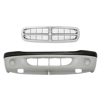 Replacement - 2-Piece (Front Bumper Cover, Grille) (Standard Line)