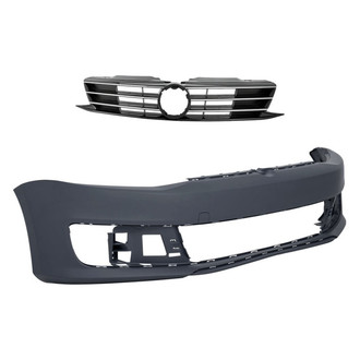 Replacement - 2-Piece (Front Bumper Cover, Grille) (Standard Line)