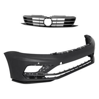 Replacement - 2-Piece (Front Bumper Cover, Grille) (Standard Line)