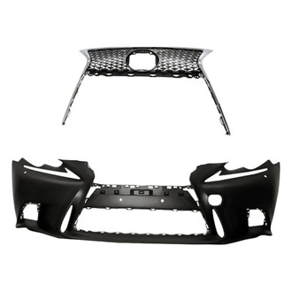 Replacement - 2-Piece (Front Bumper Cover, Grille) (Standard Line)