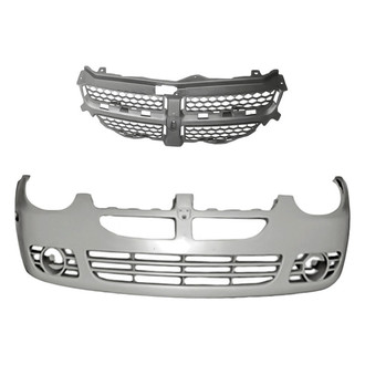 Replacement - 2-Piece (Front Bumper Cover, Grille) (Standard Line)