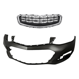 Replacement - 2-Piece (Front Bumper Cover, Grille) (CAPA Certified)